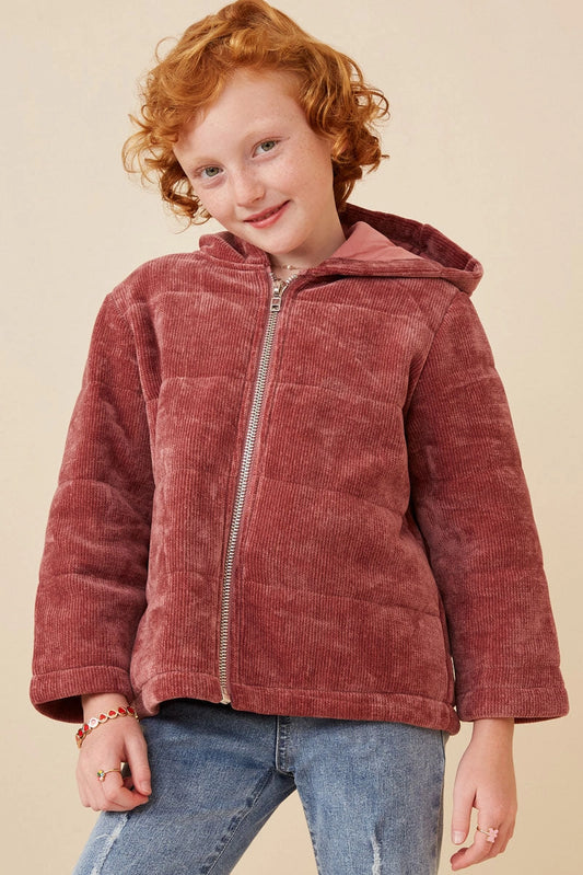 Mauve Chenille Padded Jacket - Doodlebug's Children's Boutique