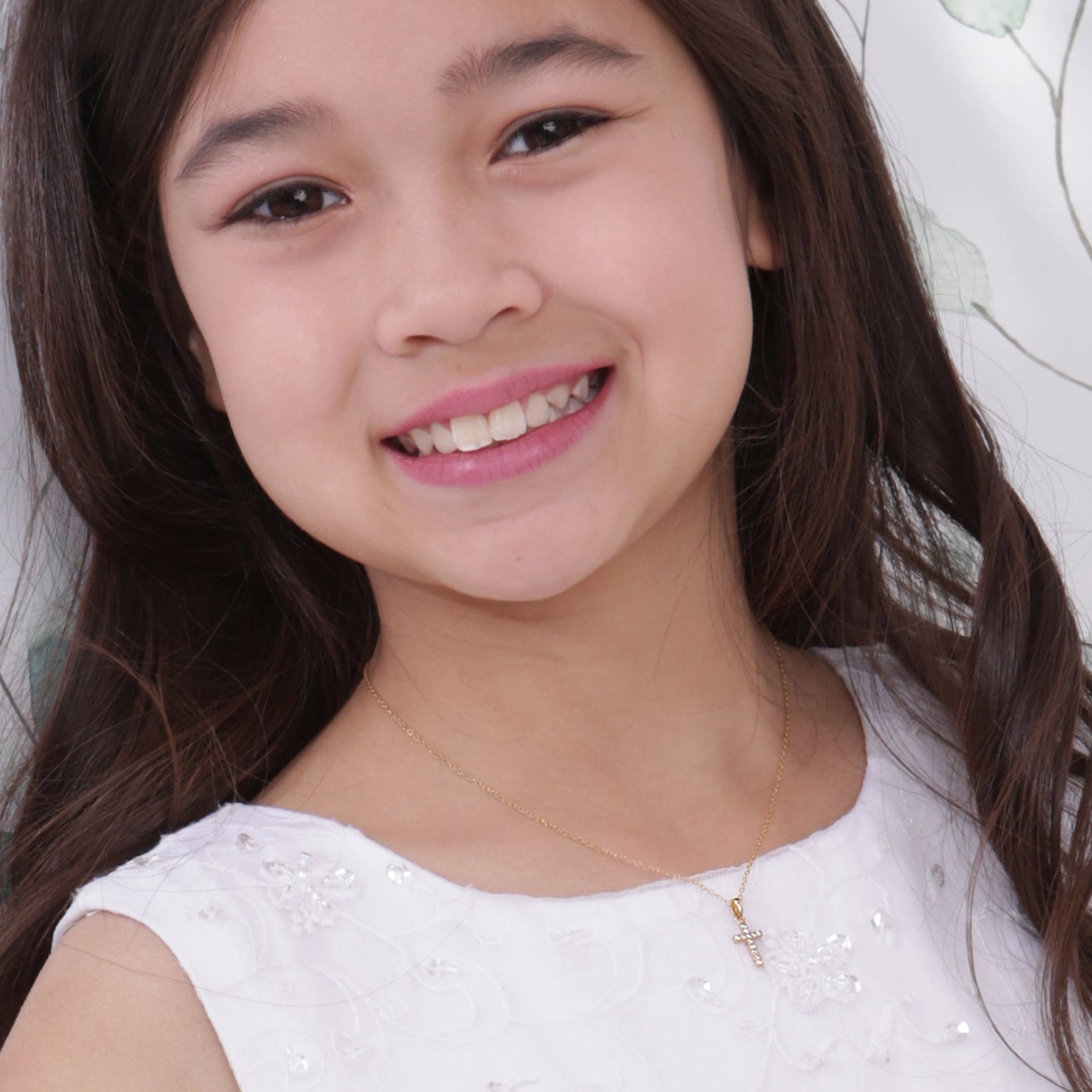 14K Gold-Plated Cross Necklace - Doodlebug's Children's Boutique