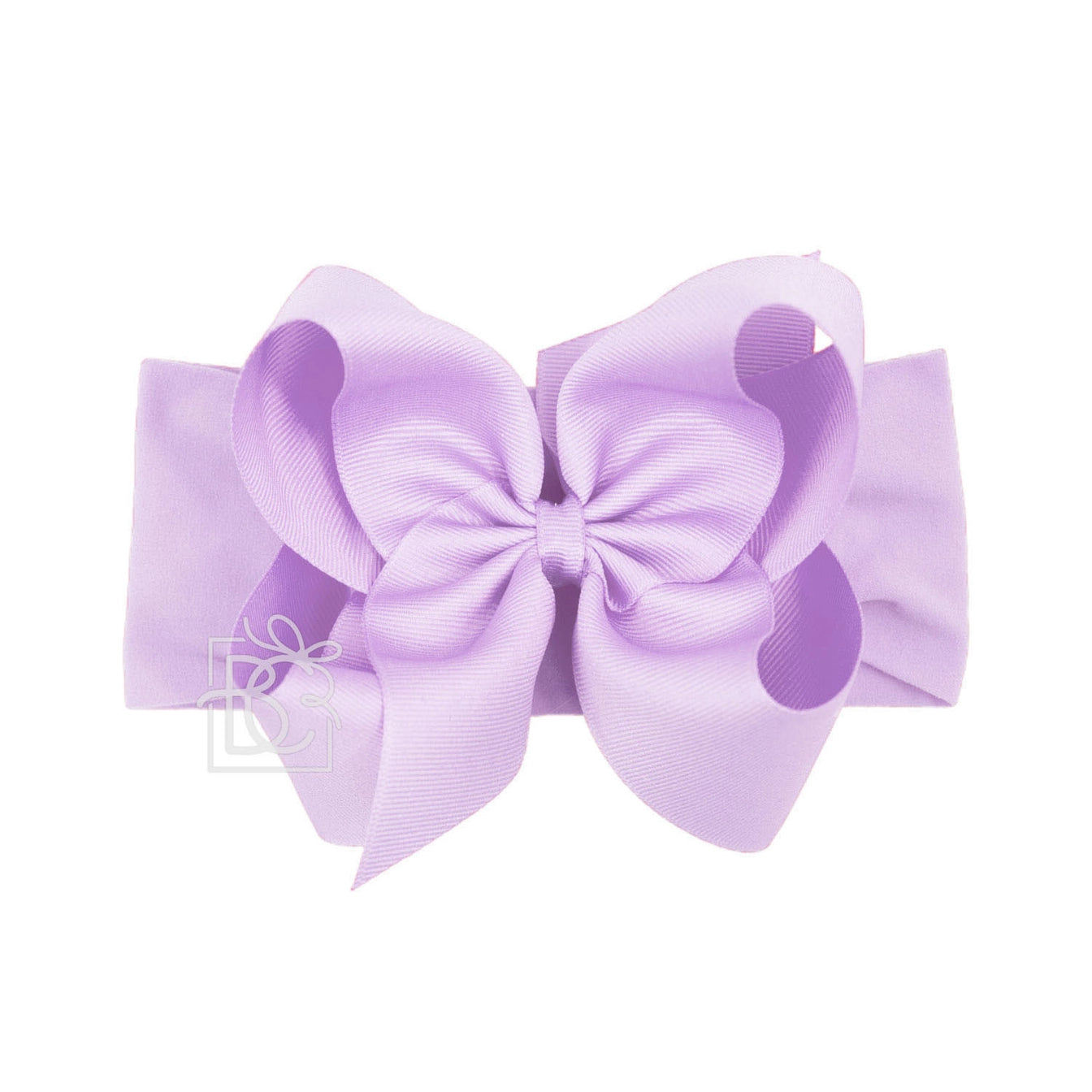 Wide Nylon Headband with Huge Bow in Light Orchid - Doodlebug's Children's Boutique
