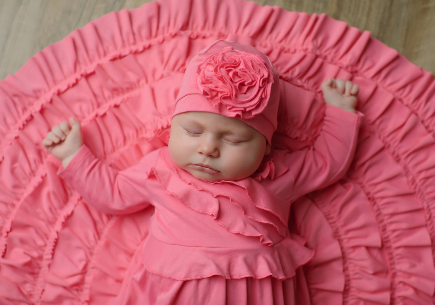 Rose Wrap Circular Blanket in Pink Lemonade - Doodlebug's Children's Boutique