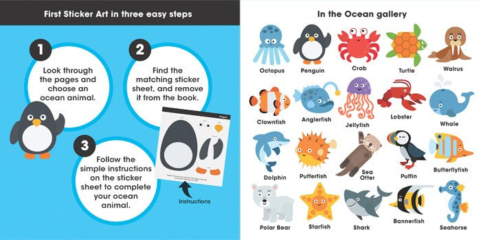 In the Ocean First Sticker Art Book  - Doodlebug's Children's Boutique