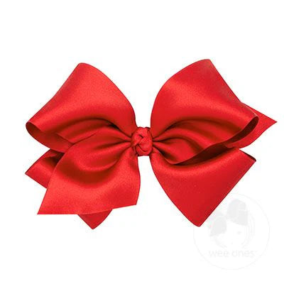 Ruby Satin King Bow - Doodlebug's Children's Boutique