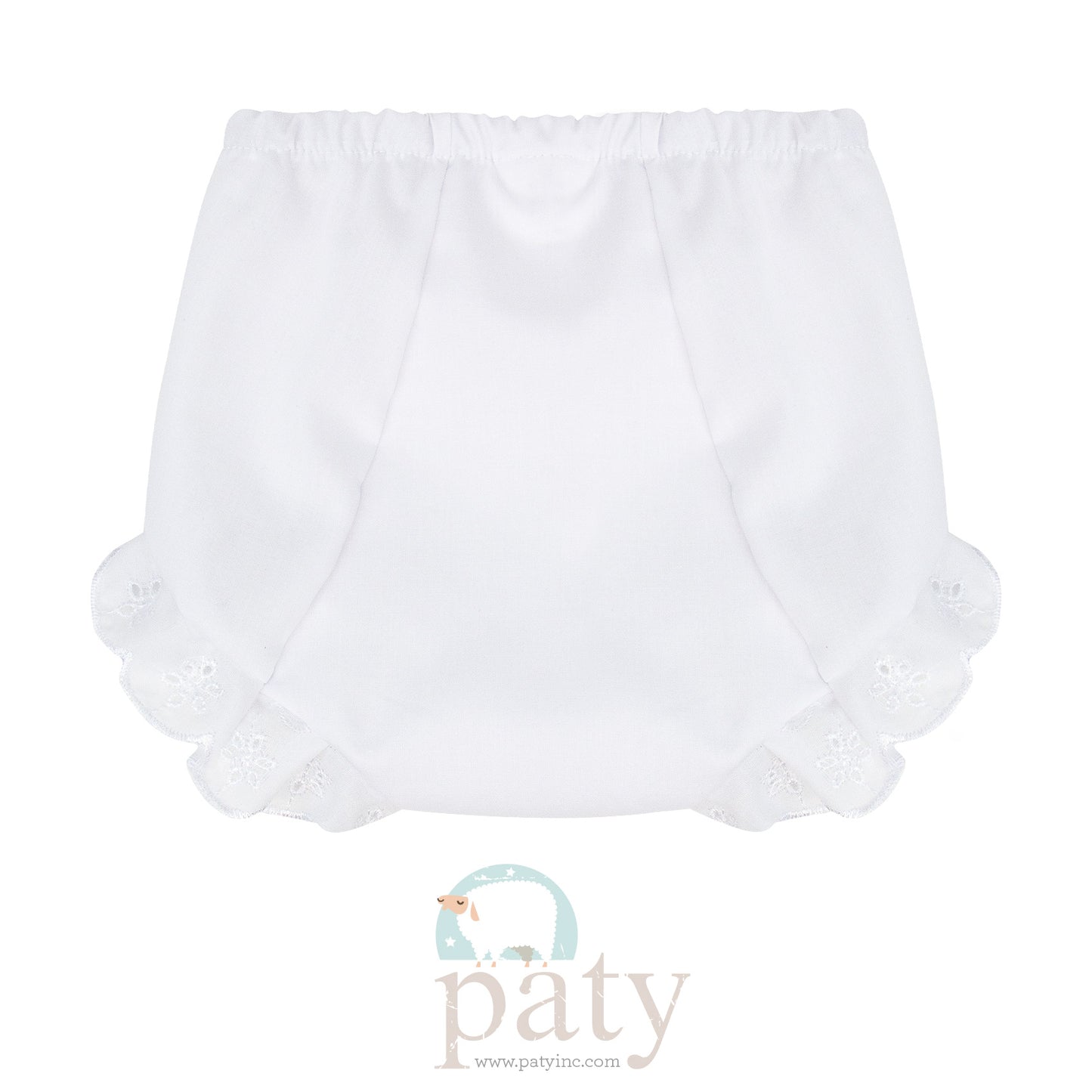 White Diaper Cover with Eyelet Lace  - Doodlebug's Children's Boutique