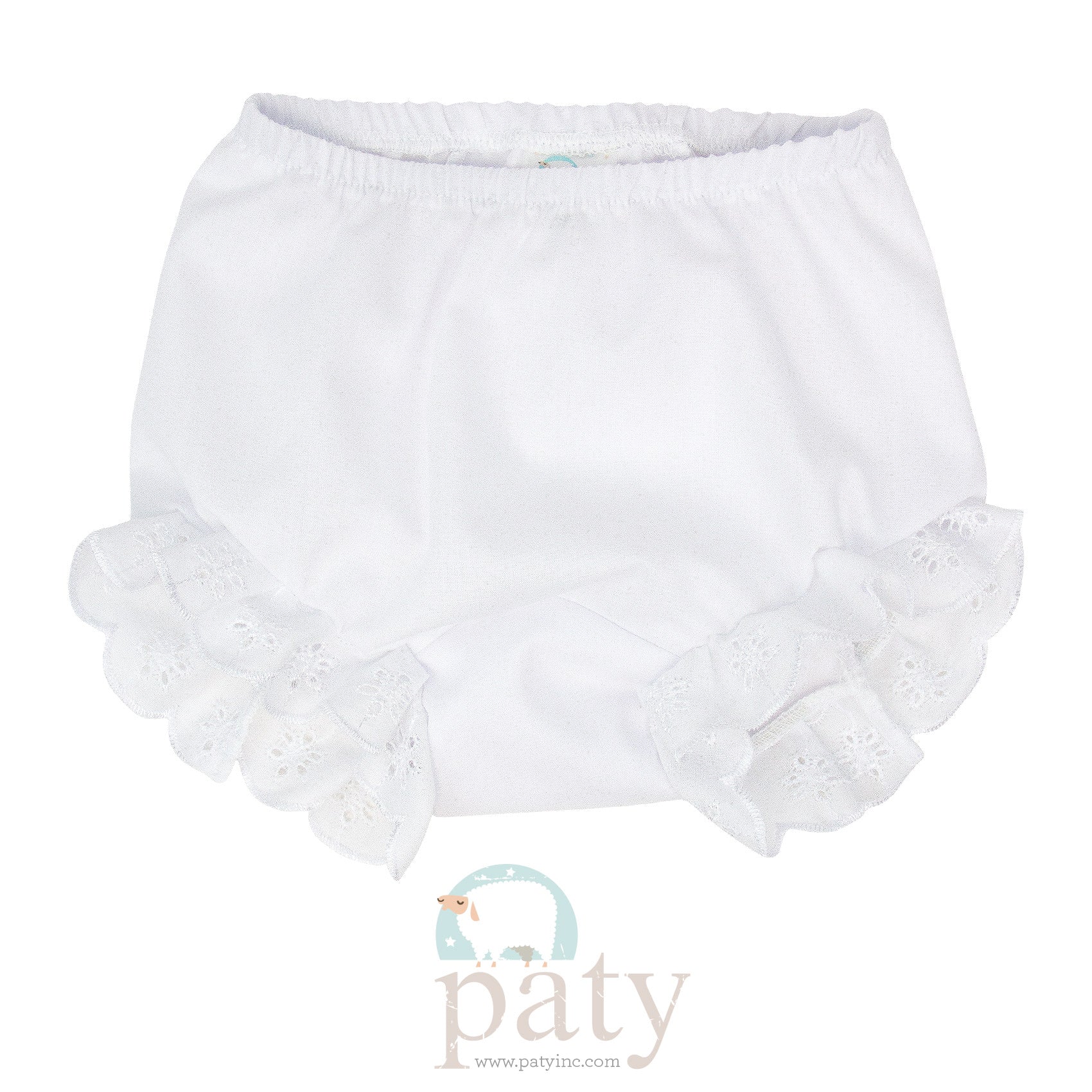 White Diaper Cover with Eyelet Lace  - Doodlebug's Children's Boutique