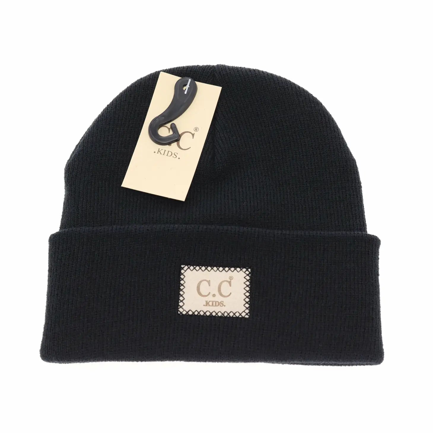 Black Classic Ribbed Kids Beanie  - Doodlebug's Children's Boutique