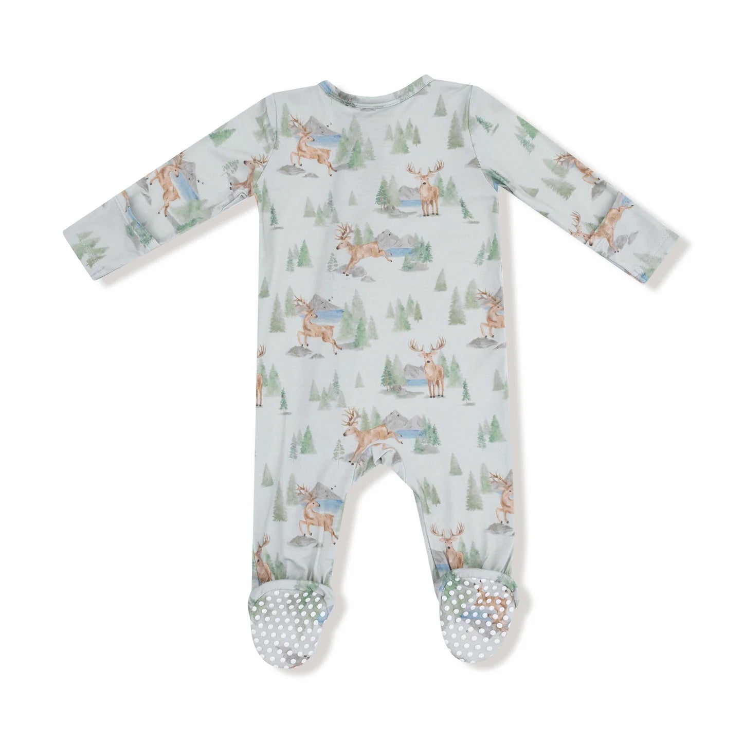 Buck Deer 2 Way Zipper Footie - Doodlebug's Children's Boutique