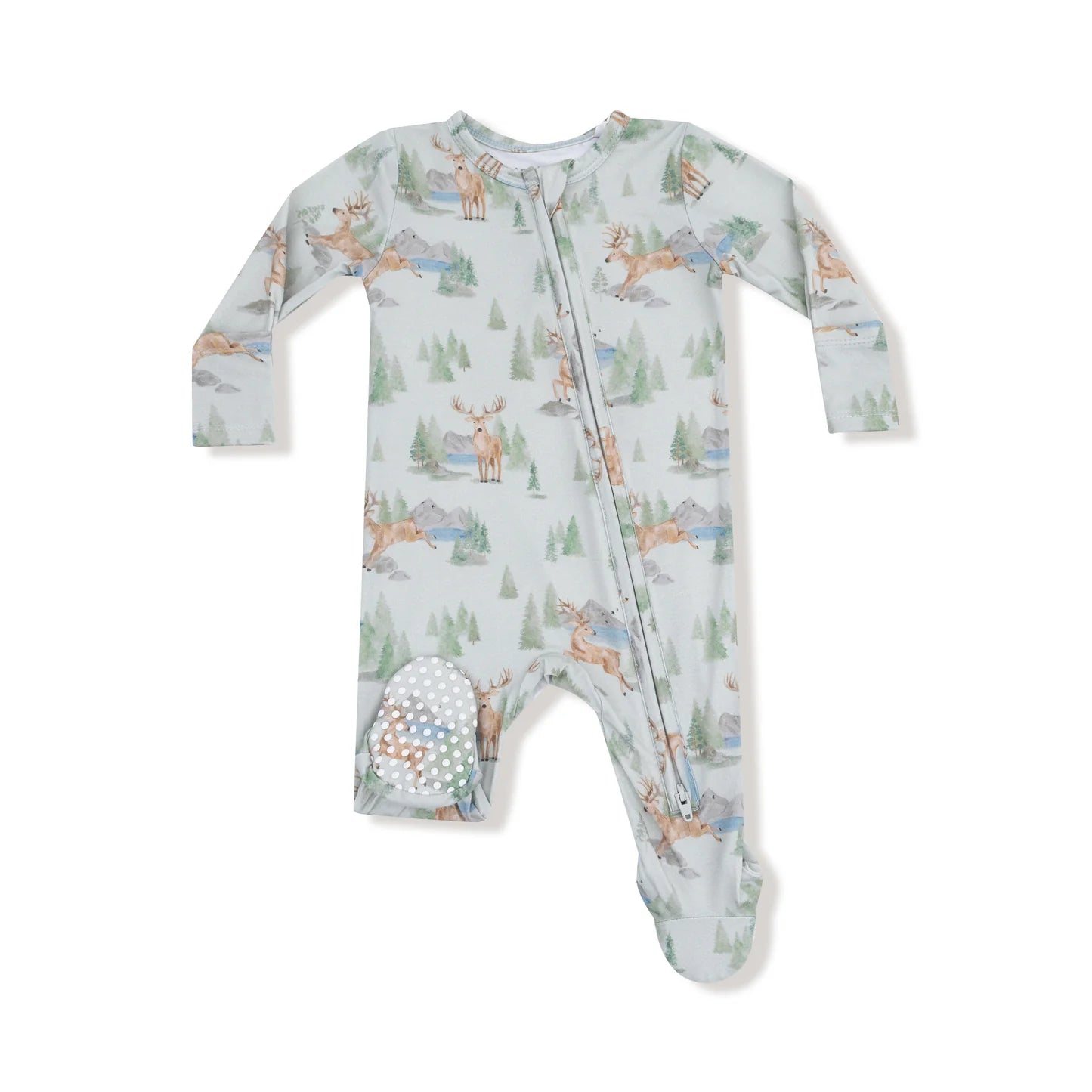 Buck Deer 2 Way Zipper Footie - Doodlebug's Children's Boutique