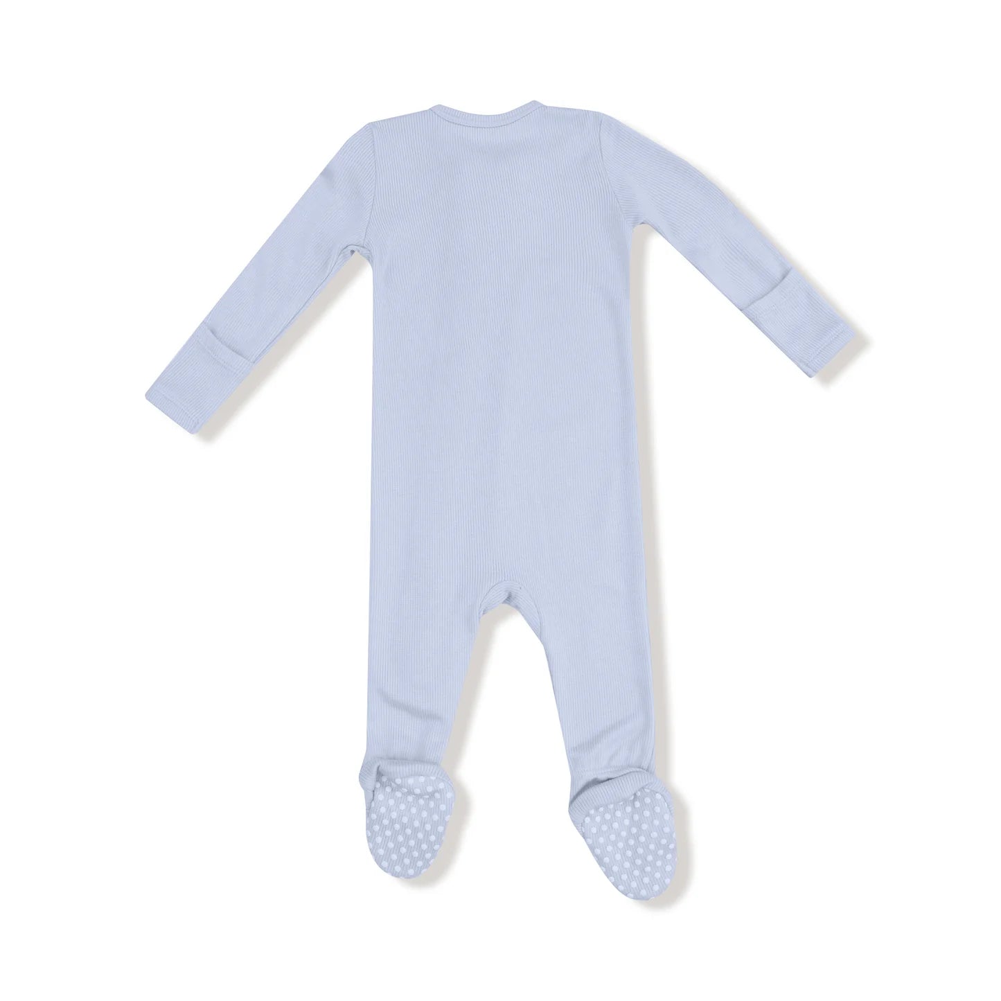 Niagara Mist Ribbed 2 Way Zipper Footie - Doodlebug's Children's Boutique