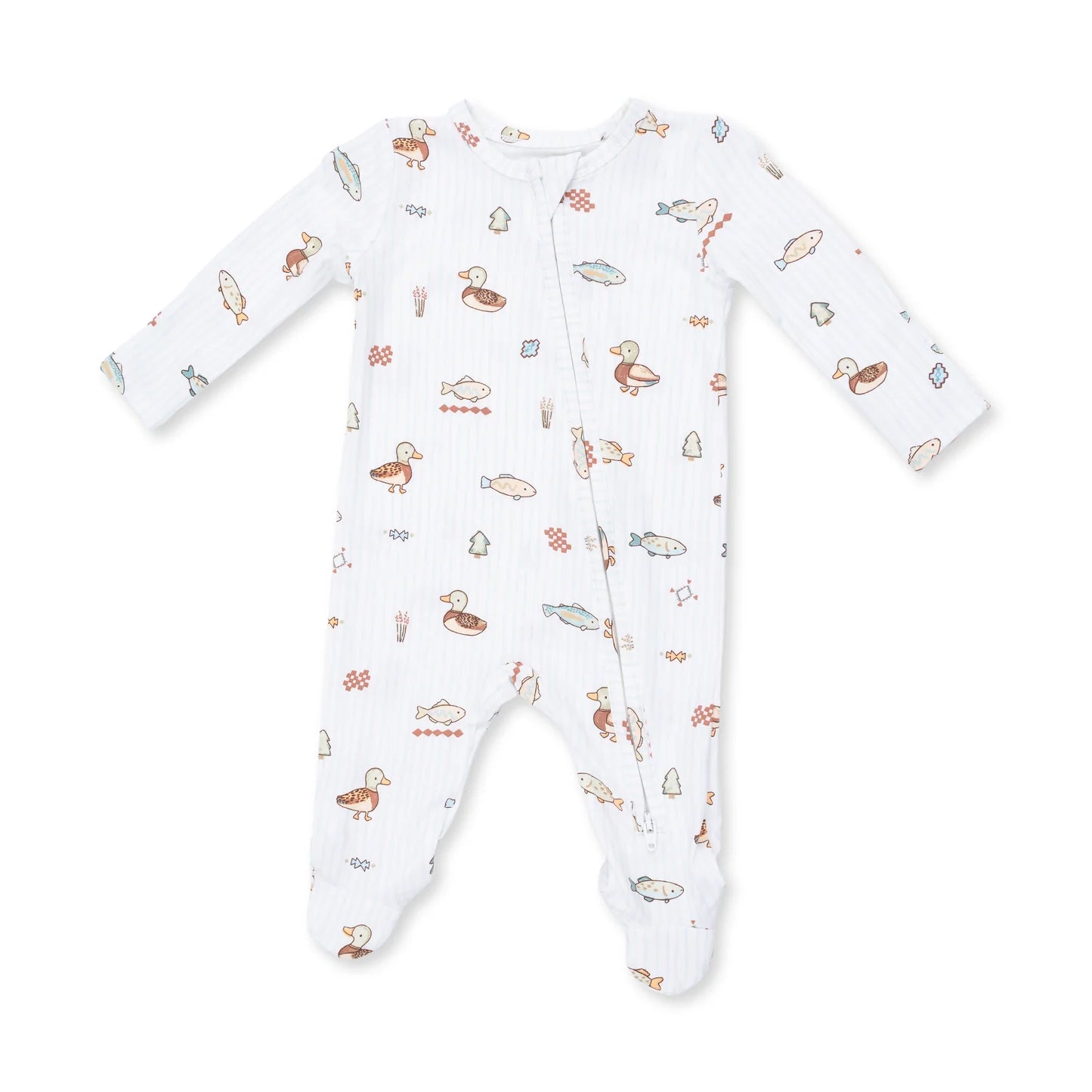 Lake Life 2 Way Zipper Footie - Doodlebug's Children's Boutique