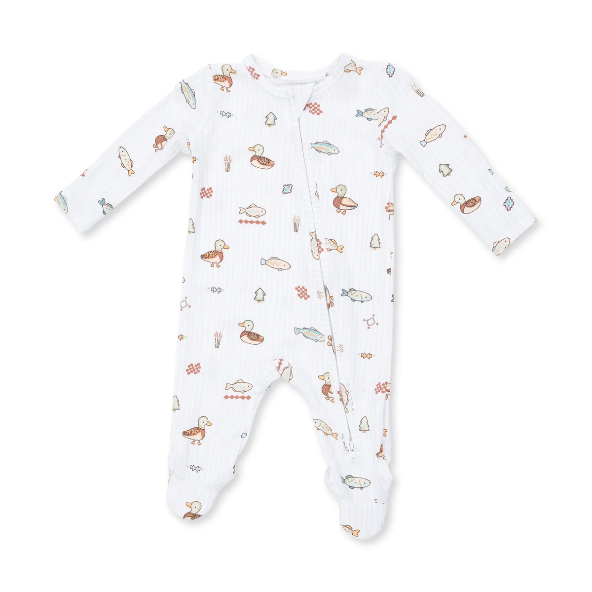 Lake Life 2 Way Zipper Footie - Doodlebug's Children's Boutique