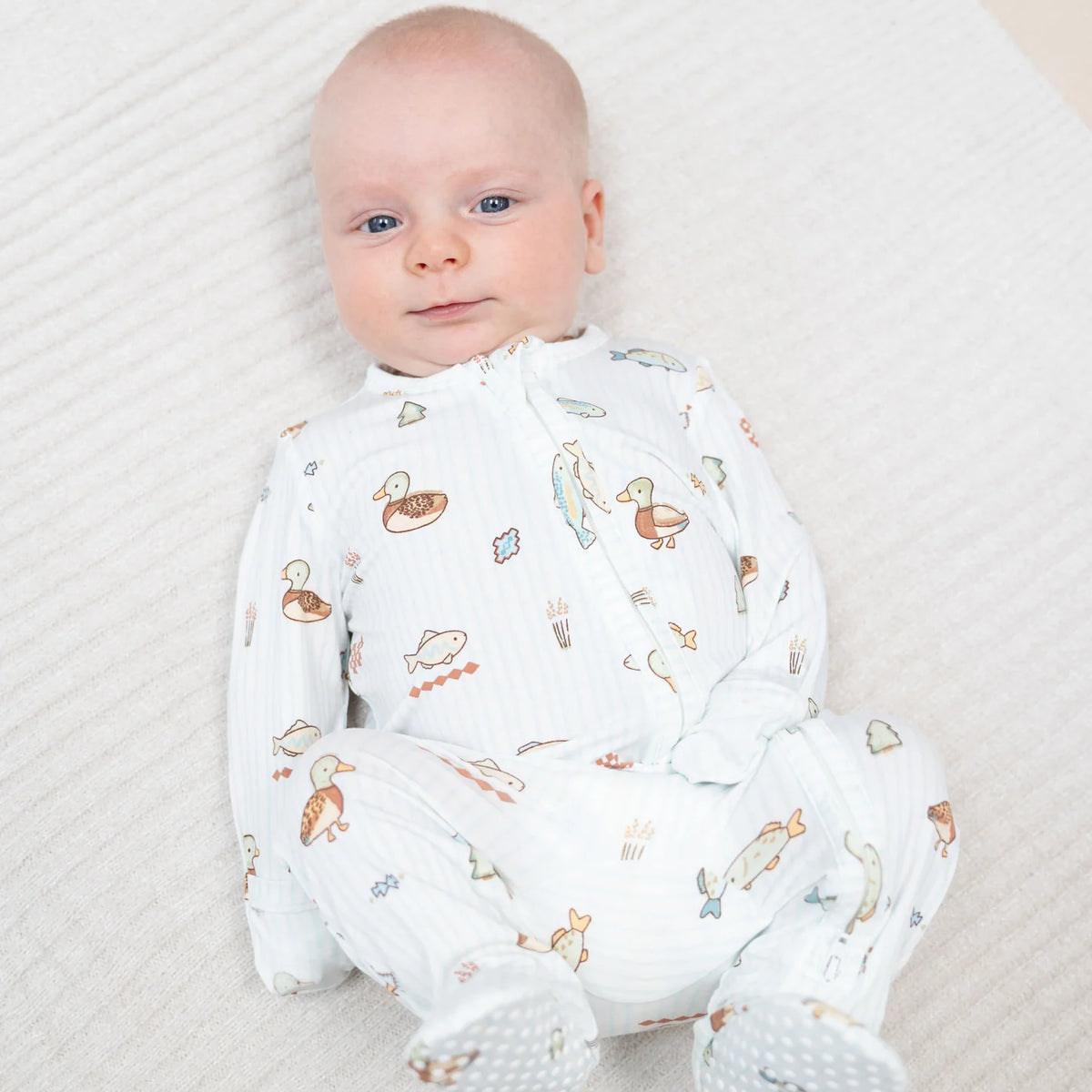 Lake Life 2 Way Zipper Footie - Doodlebug's Children's Boutique