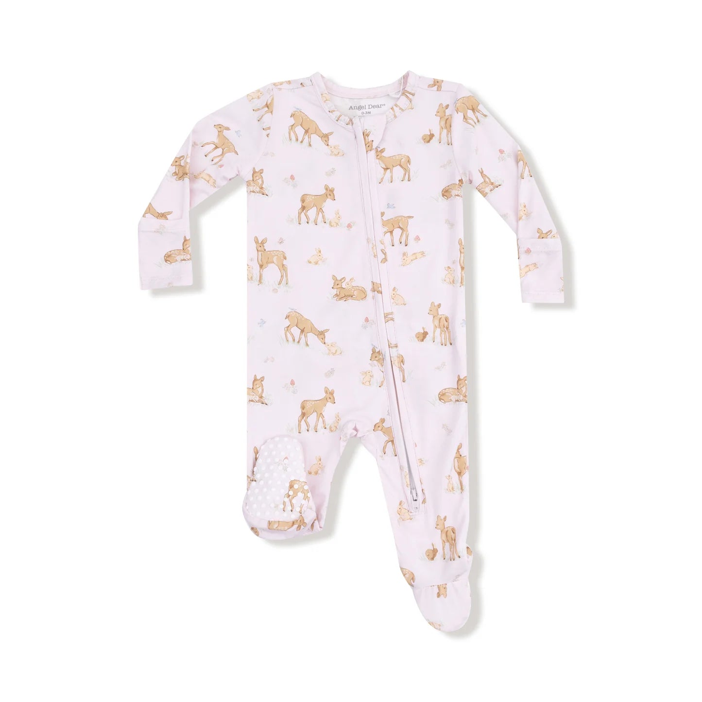 Little Fawn 2 Way Zipper Ruffle Back Footie - Doodlebug's Children's Boutique