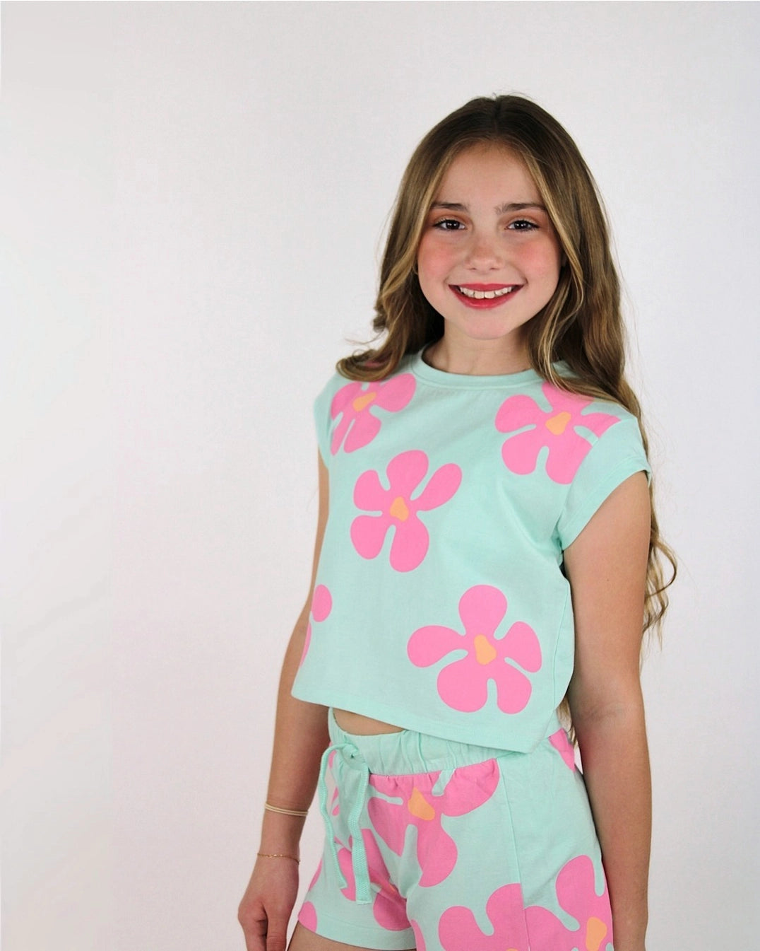 Retro Flowers Boxy Top & Shorts Set - Doodlebug's Children's Boutique