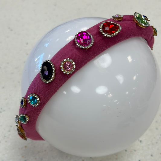 Pink Jewel Headband  - Doodlebug's Children's Boutique