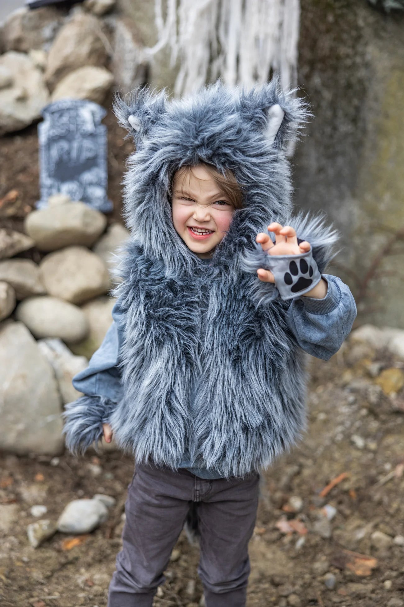 Big Bad Wolf Vest with Gloves  - Doodlebug's Children's Boutique