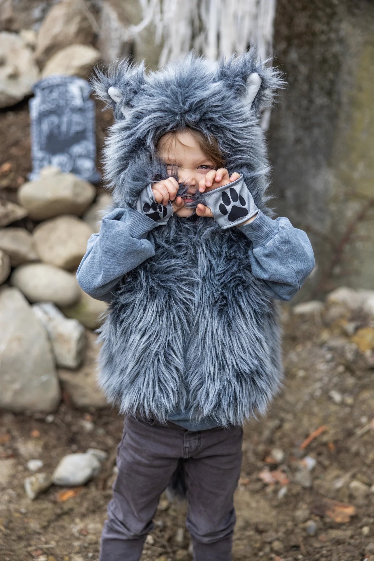 Big Bad Wolf Vest with Gloves  - Doodlebug's Children's Boutique