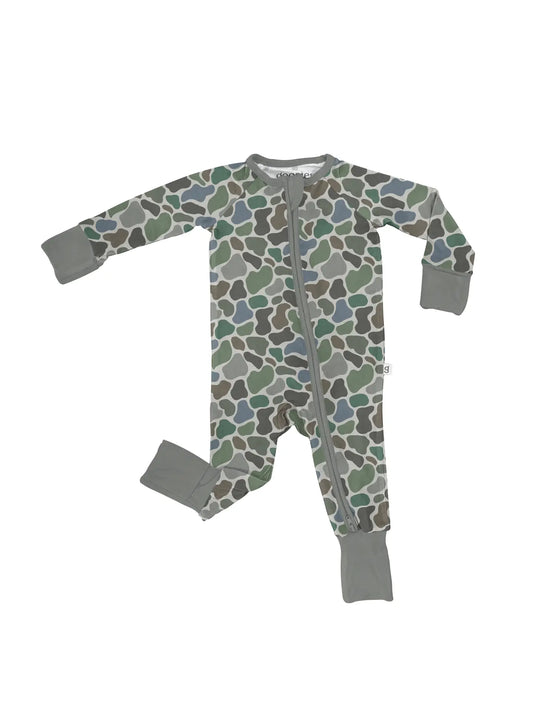Camo Long Sleeve Zip PJ - Doodlebug's Children's Boutique