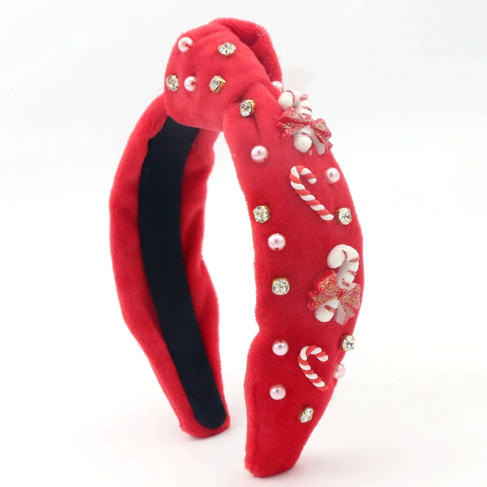 Candy Cane Lane Red Headband  - Doodlebug's Children's Boutique