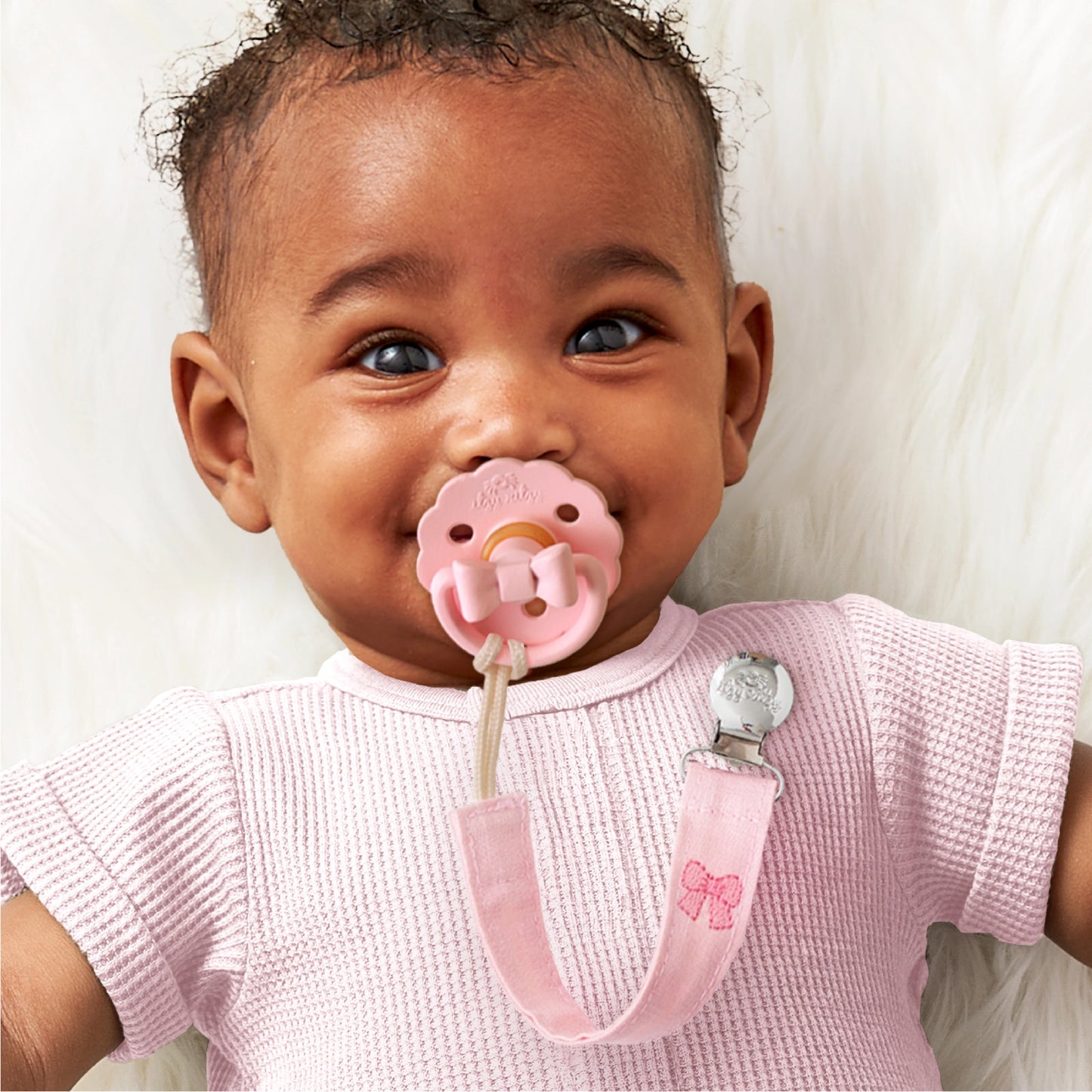Bow Itzy Clip Fabric Pacifier Strap™