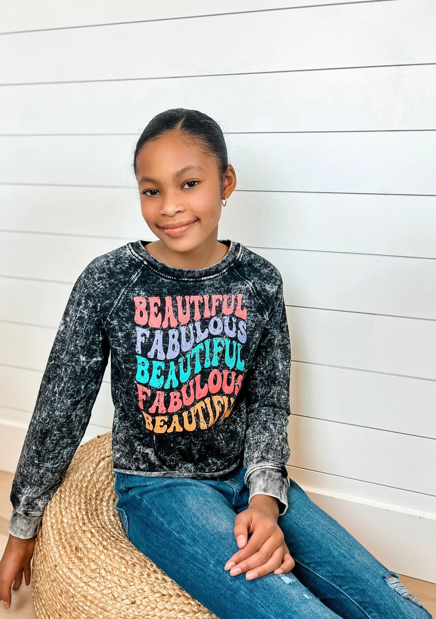 Beautiful Fabulous Crop Sweatshirt  - Doodlebug's Children's Boutique