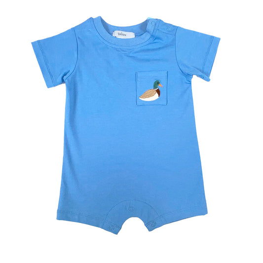 Mallard Pocket Romper - Doodlebug's Children's Boutique