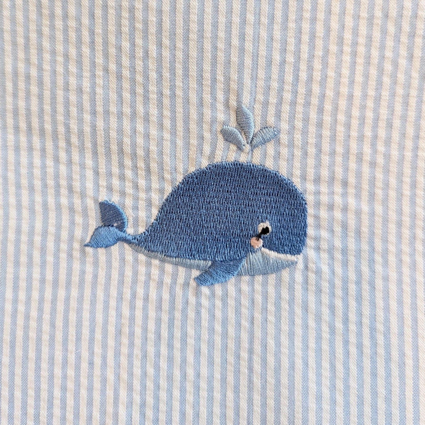 Whale Blue Seersucker Bucket Hat - Doodlebug's Children's Boutique