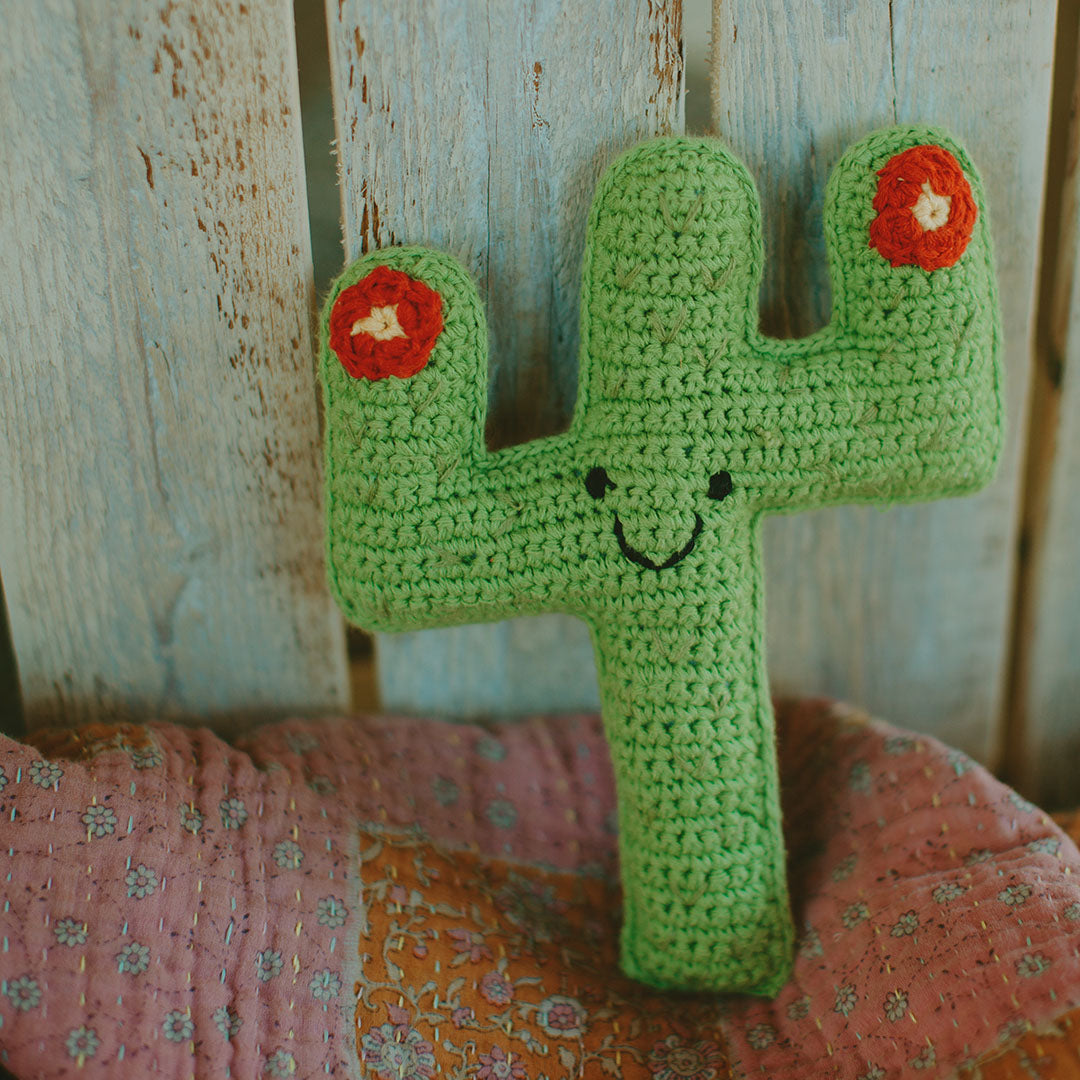 Plush Cactus Rattle  - Doodlebug's Children's Boutique