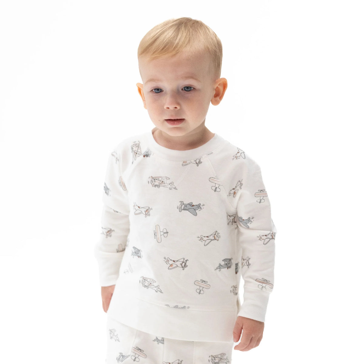 Vintage Airplane Pilots Raglan Sweatshirt - Doodlebug's Children's Boutique