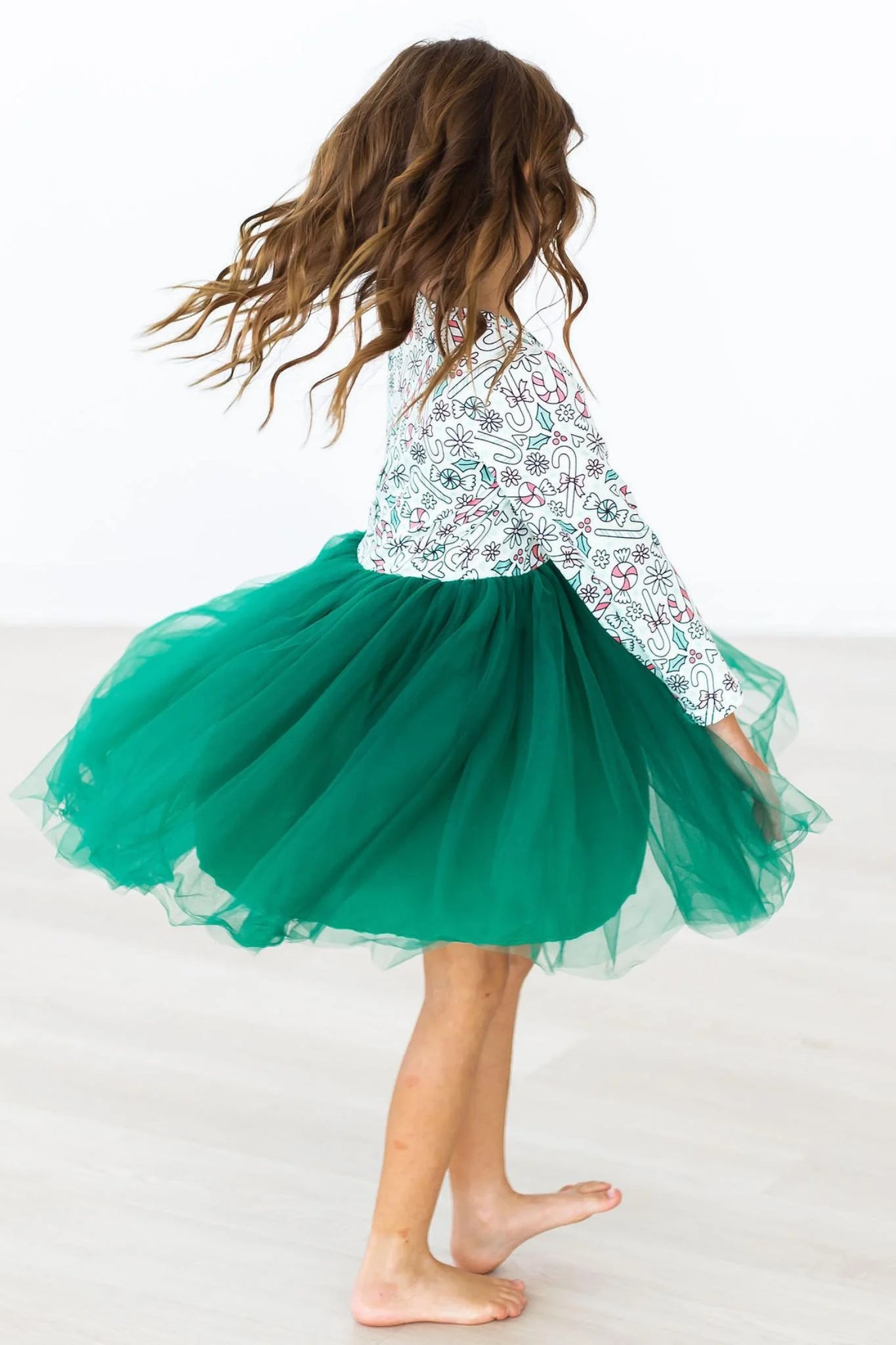 Mints & Mistletoe Long Sleeve Tutu Dress  - Doodlebug's Children's Boutique