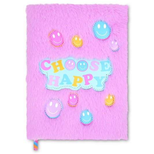 Choose Happy Furry Journal  - Doodlebug's Children's Boutique