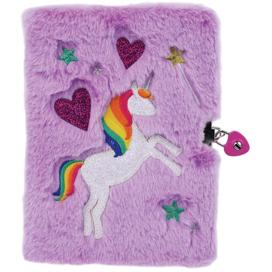 Magical Unicorn Furry Journal  - Doodlebug's Children's Boutique