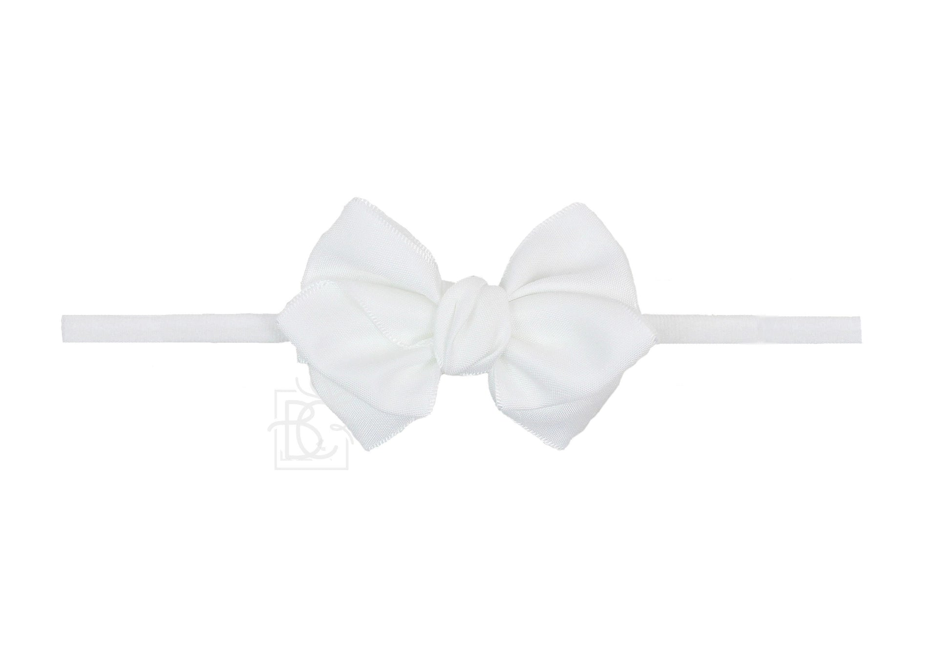 Euro Bow Headband in White  - Doodlebug's Children's Boutique