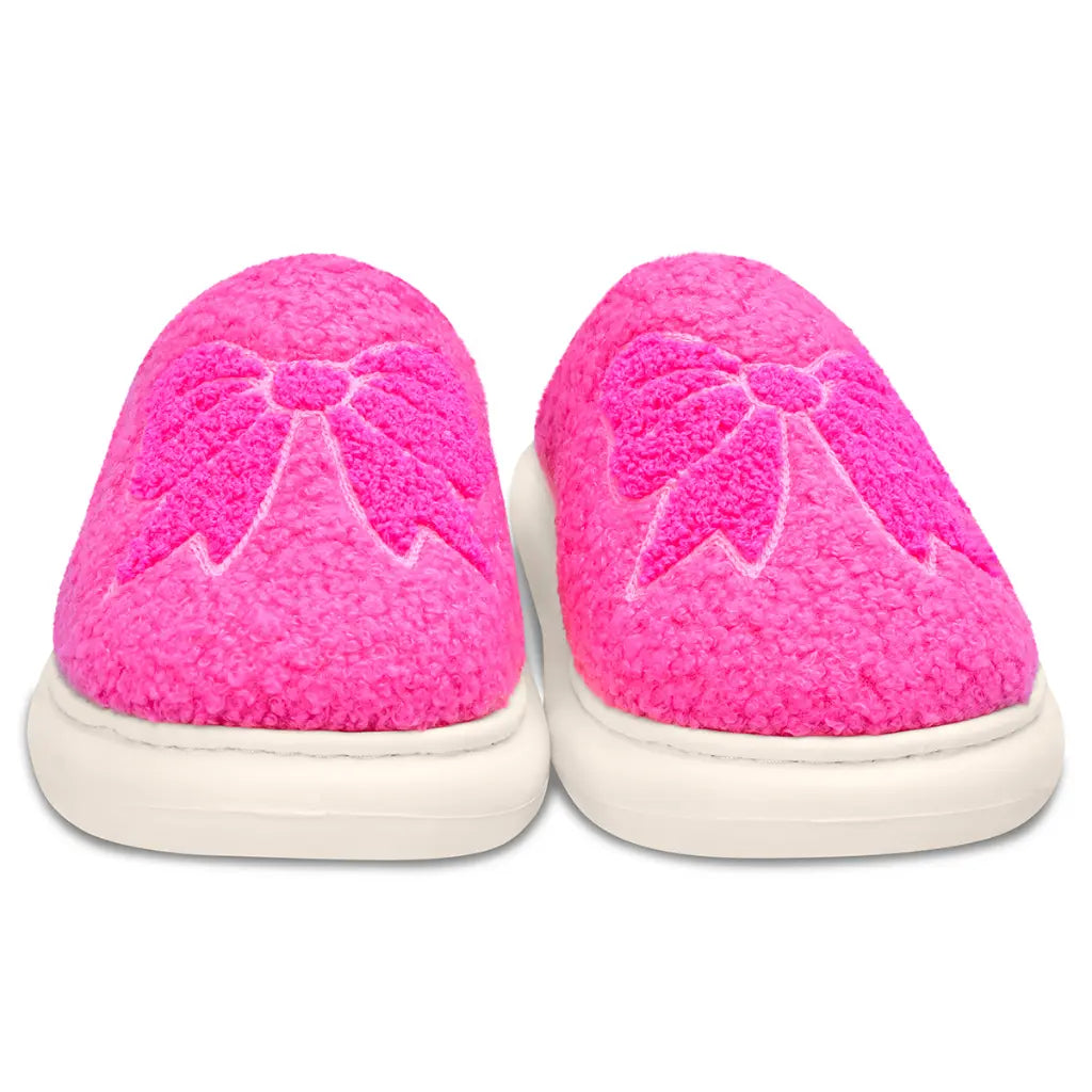 Cozy Bow Slippers - Doodlebug's Children's Boutique