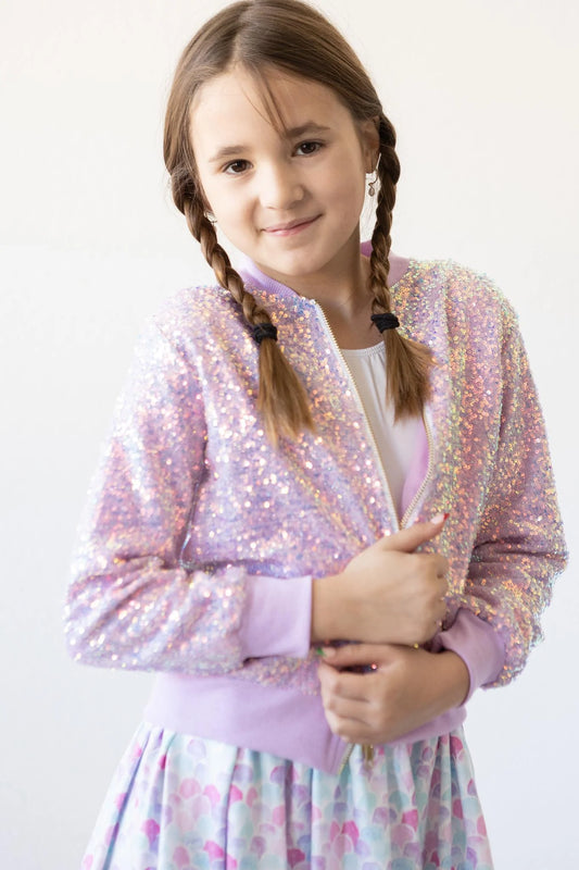 Lavender Sequin Jacket  - Doodlebug's Children's Boutique