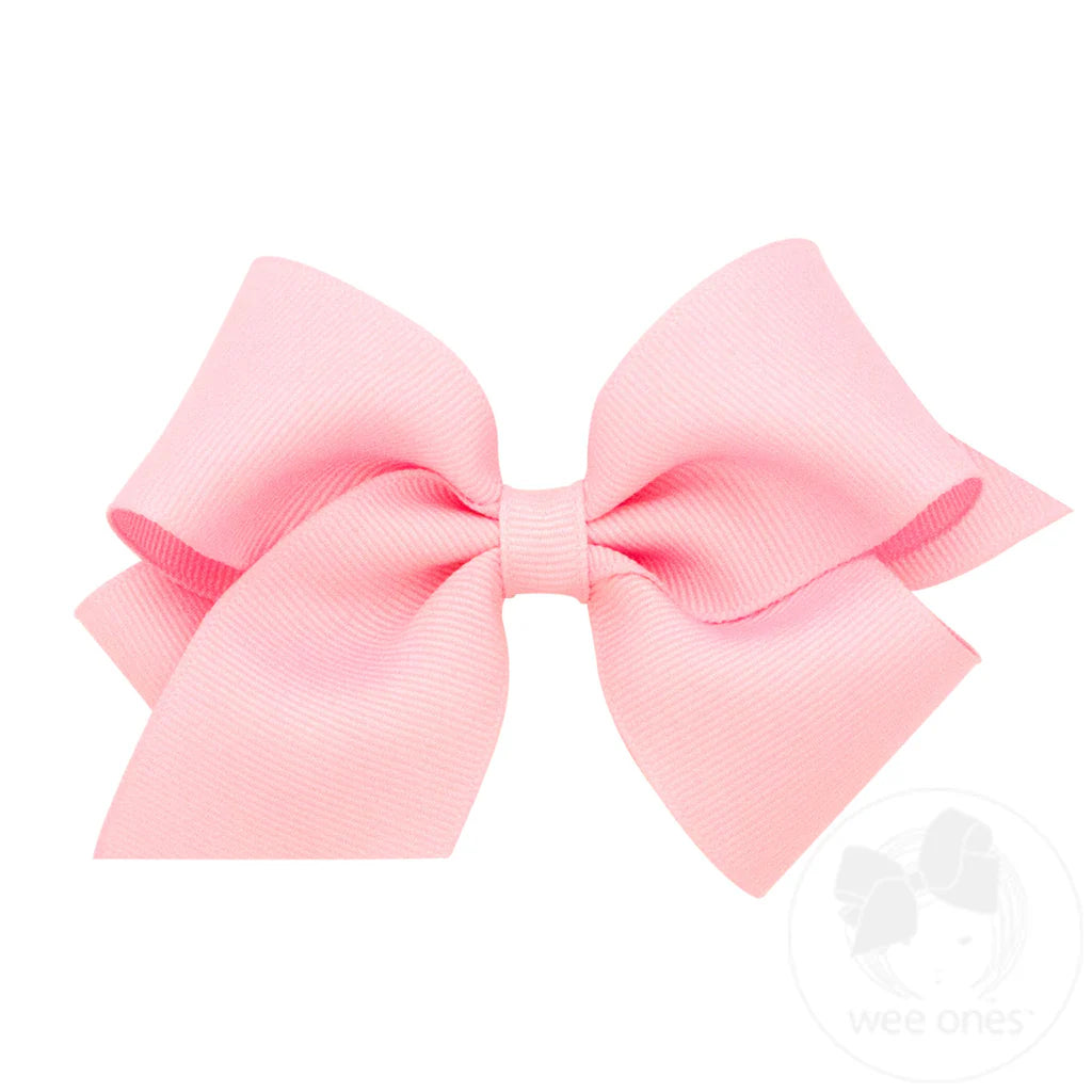 Small Classic Grosgrain Bow in Light Pink - Doodlebug's Children's Boutique
