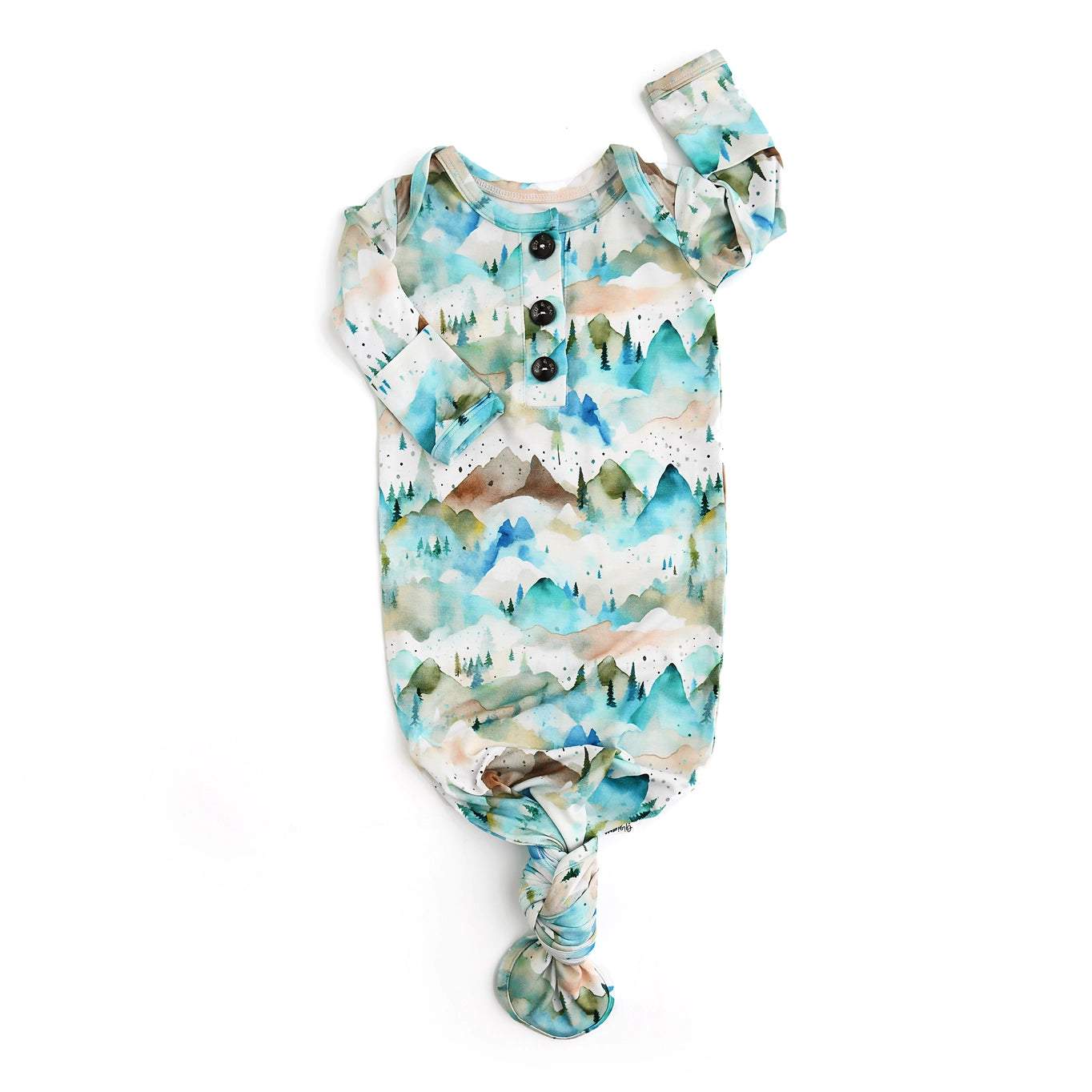 Everest Knotted Ruffle Button Gown - Doodlebug's Children's Boutique