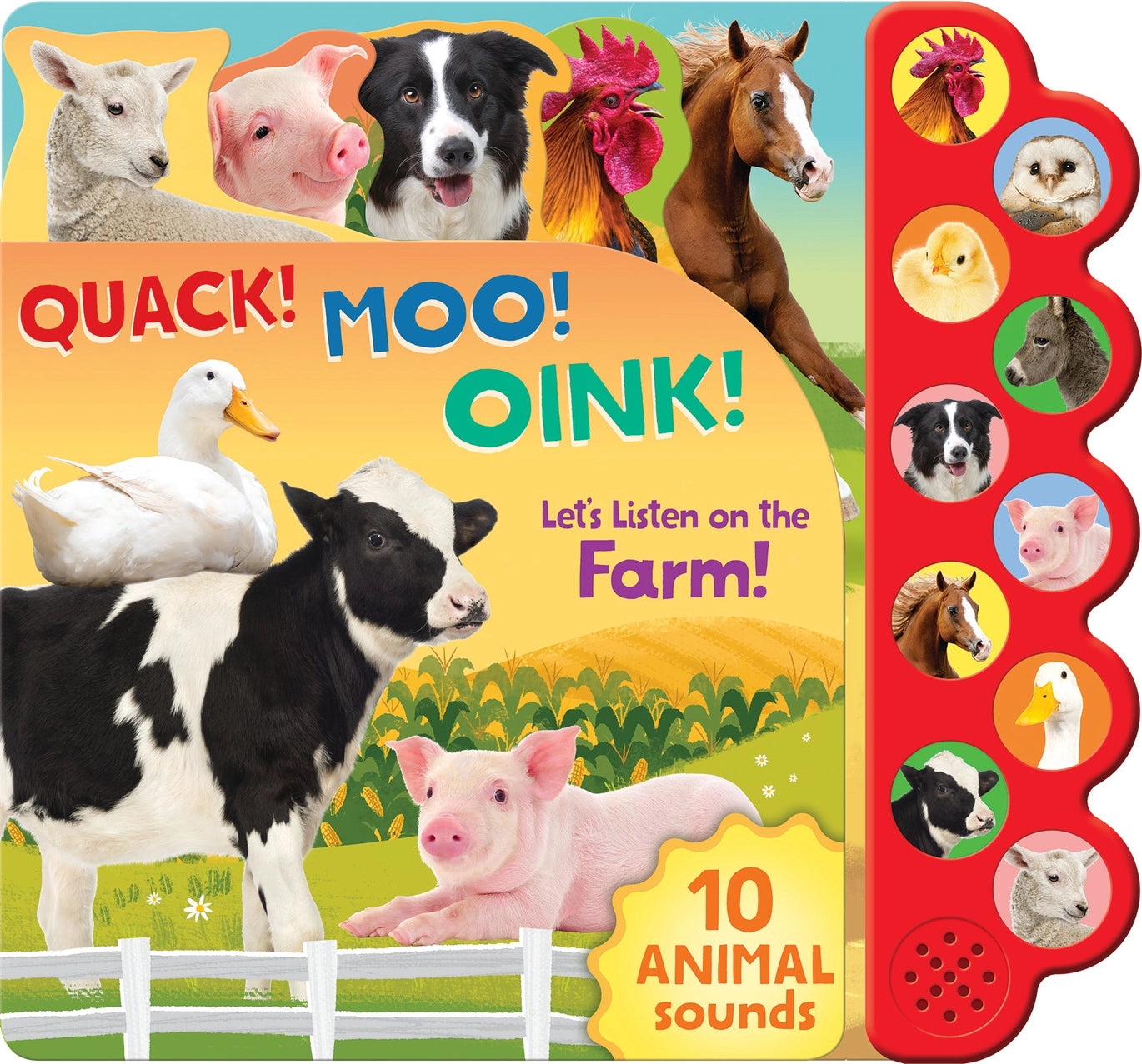 Quack! Moo! Oink! Animal Sounds Book  - Doodlebug's Children's Boutique
