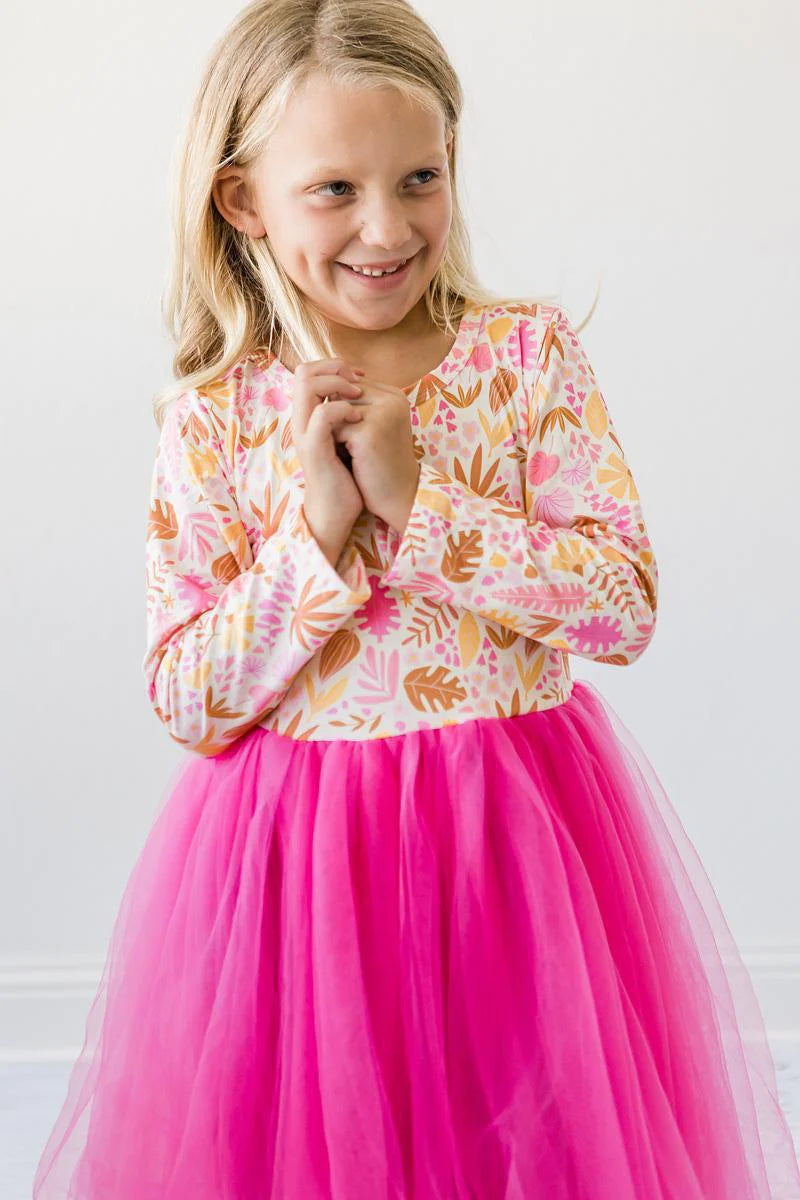 Wallflower Long Sleeve Tutu Dress  - Doodlebug's Children's Boutique