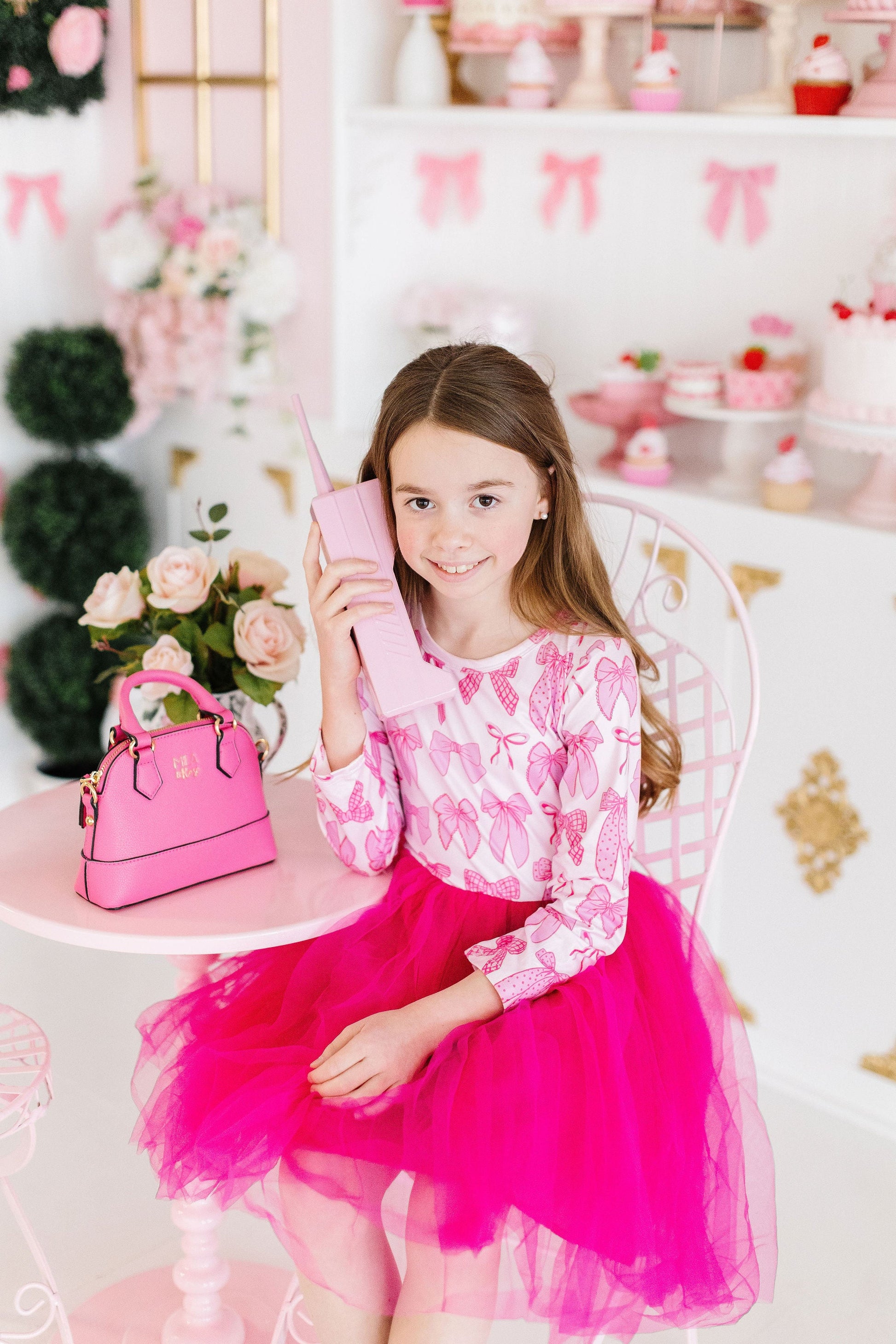 Pretty in Pink Long Sleeve Tutu Dress - Doodlebug's Children's Boutique