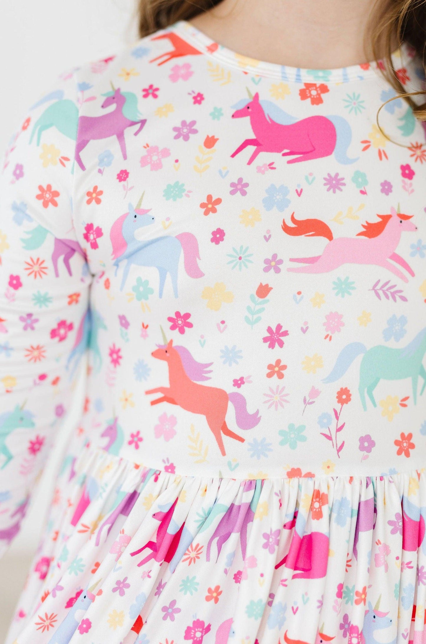 Unicorn Wish 3/4 Sleeve Dress  - Doodlebug's Children's Boutique