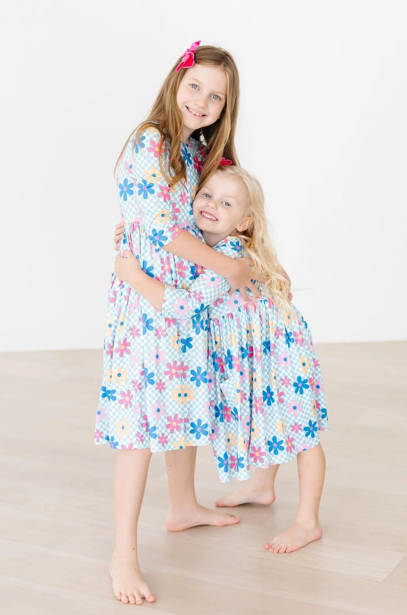 Crazy Daisy 3/4 Sleeve Dress  - Doodlebug's Children's Boutique