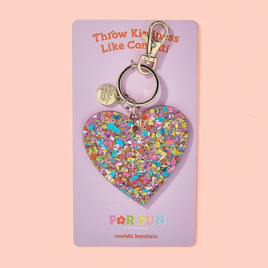 Heart Confetti Keychain - Doodlebug's Children's Boutique