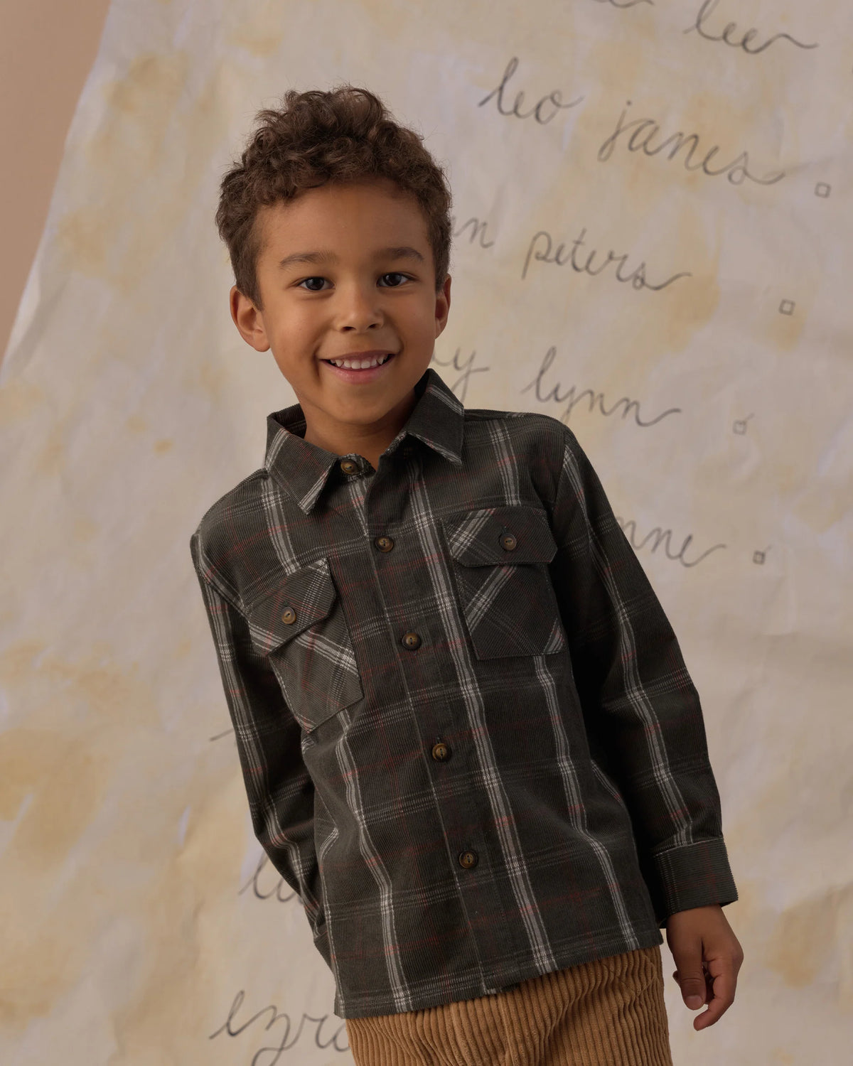 Pocketed Flannel Shirt in Holiday Plaid