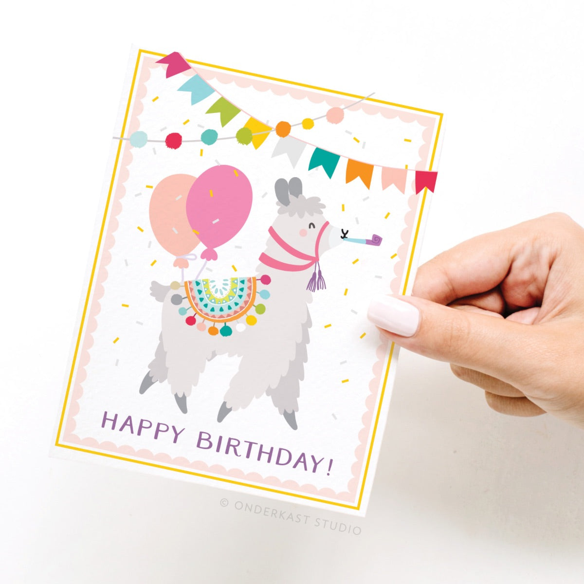 Happy Birthday LLama Greeting Card - Doodlebug's Children's Boutique