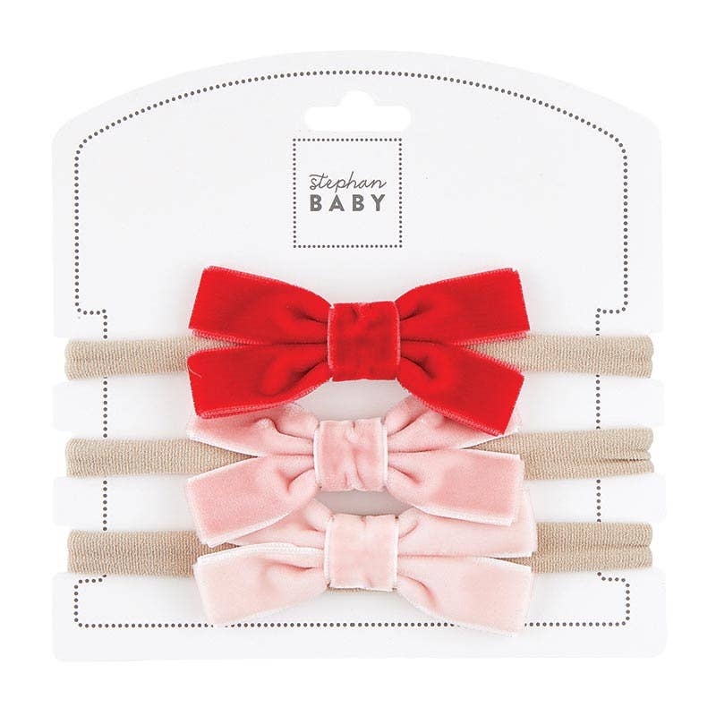 Holiday Velvet Bow Set - Doodlebug's Children's Boutique