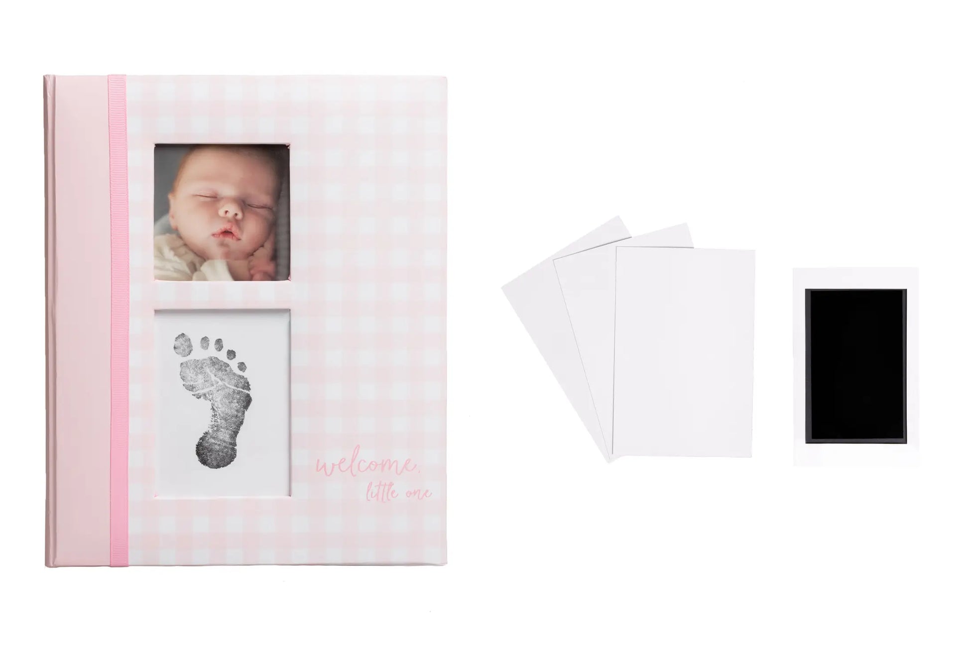 Pink Gingham Baby Book  - Doodlebug's Children's Boutique