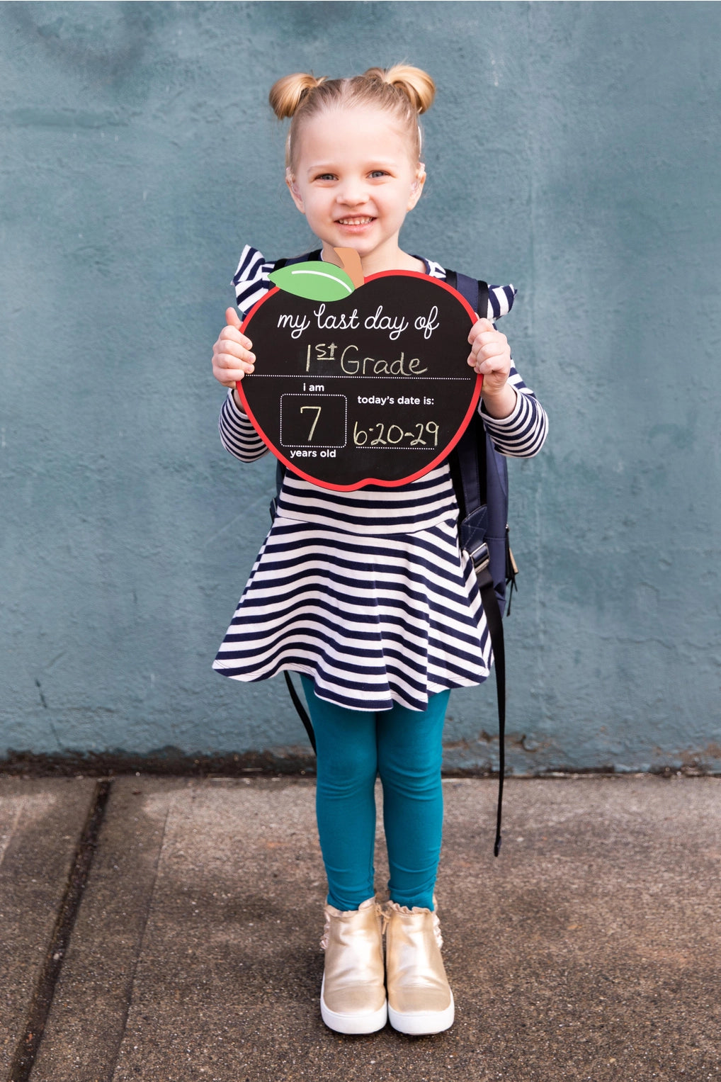First Day and Last Day of School Apple Chalkboard - Doodlebug's Children's Boutique