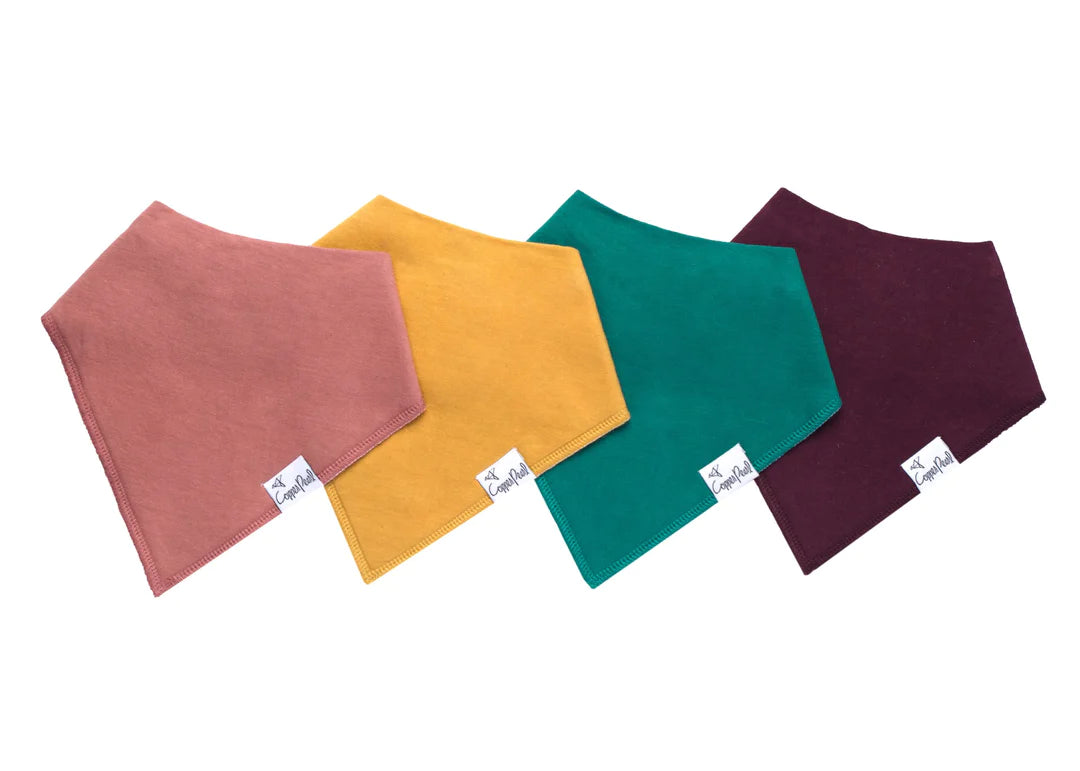 Jade 4 Pack Bandana Bibs  - Doodlebug's Children's Boutique