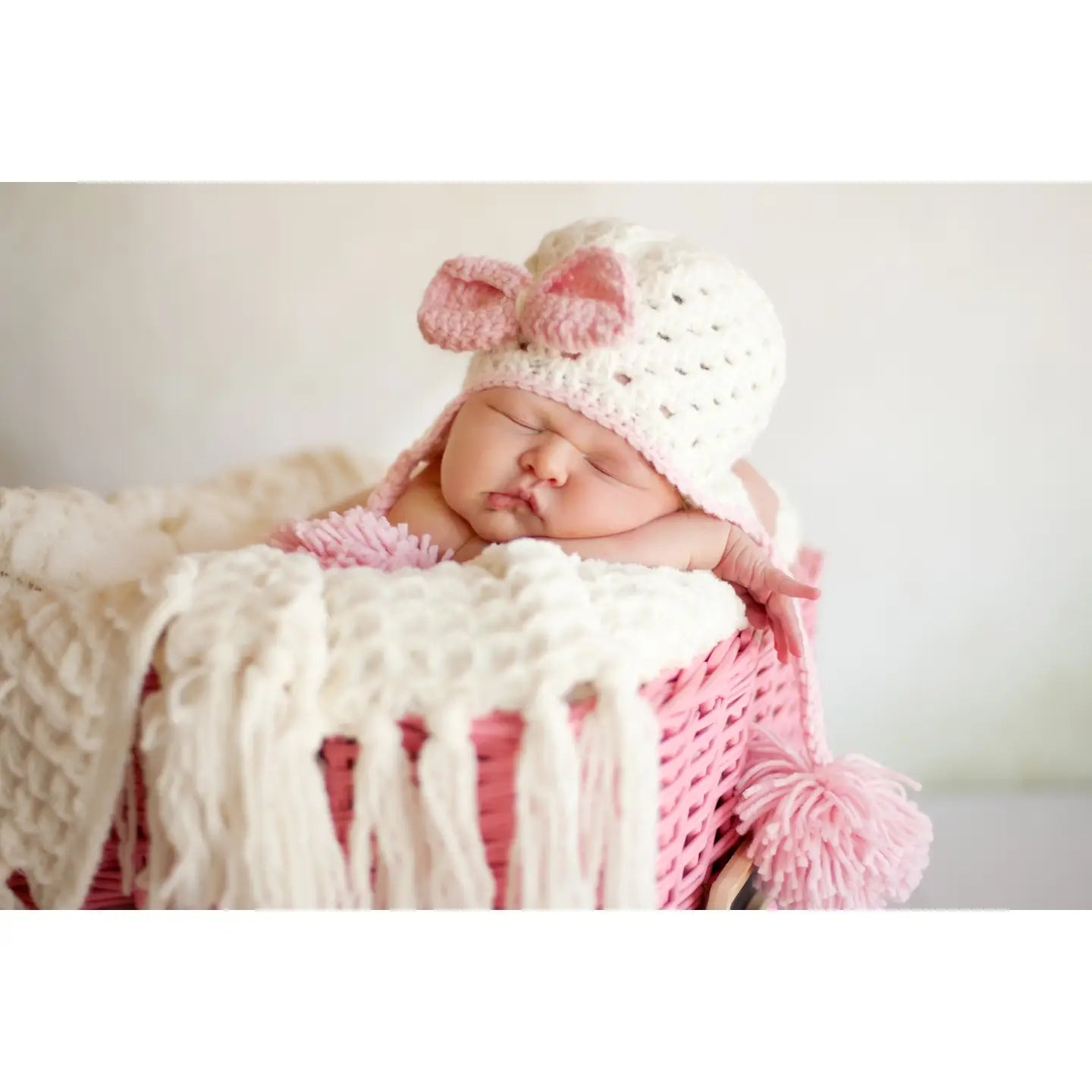 Ellie May Bow Crochet Hat  - Doodlebug's Children's Boutique