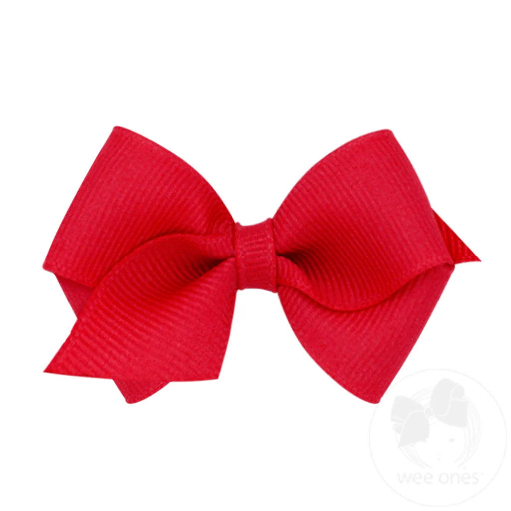 Wee Classic Grosgrain Bow in Red - Doodlebug's Children's Boutique